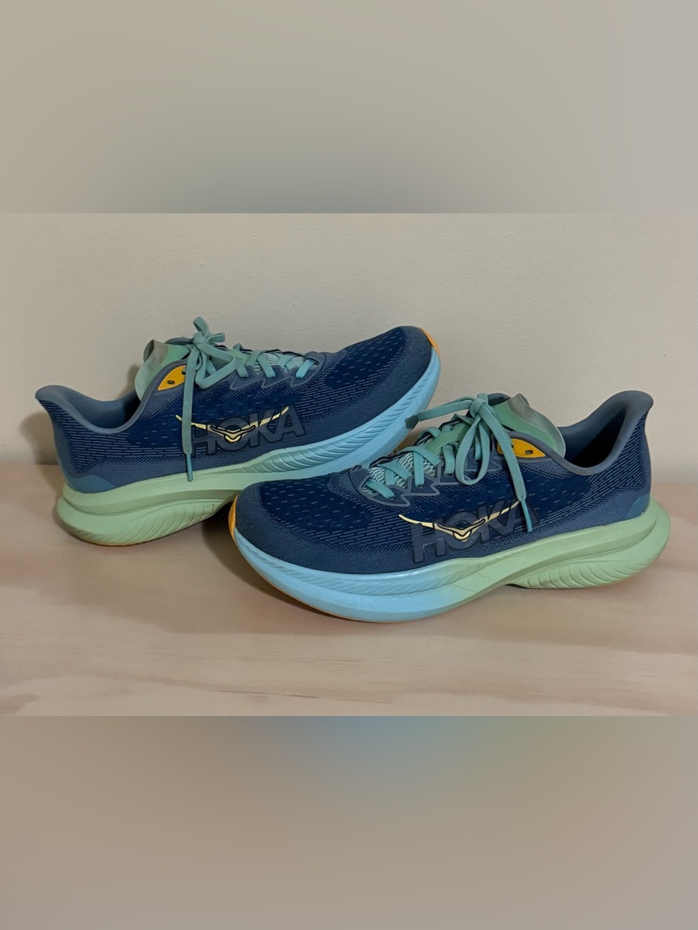 Hoka One One Mach 6 1147790/DDW DUSK/SHADOW Blue Teal Men's Running Shoes 10.5D